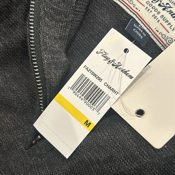 NWT Flag & Anthem FLOYDALE MARLED RAGLAN 1/4-ZIP SWEATER - Picture 5 of 6